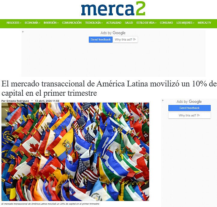 El mercado transaccional de Amrica Latina moviliz un 10% de capital en el primer trimestre